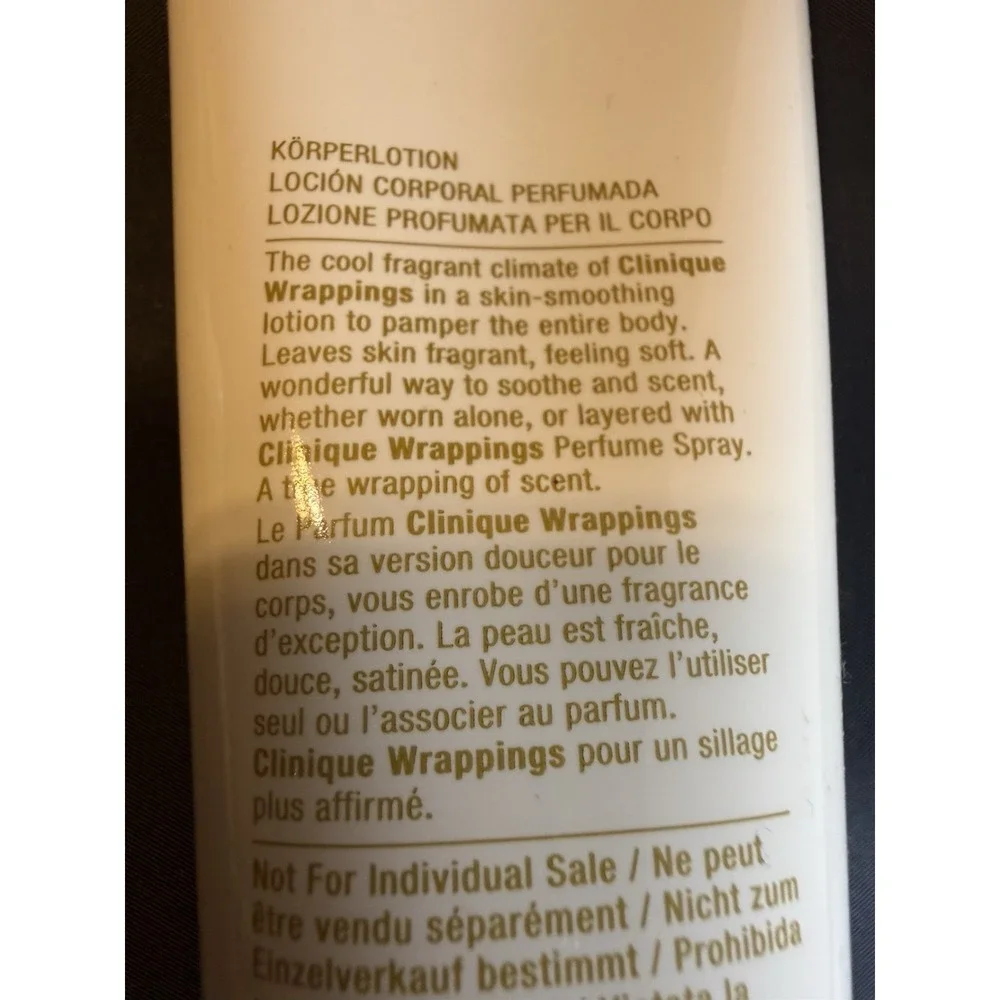 Wrappings by Clinique Body Smoother Lotion for Women 3.4 Fl.Oz. New Without Box